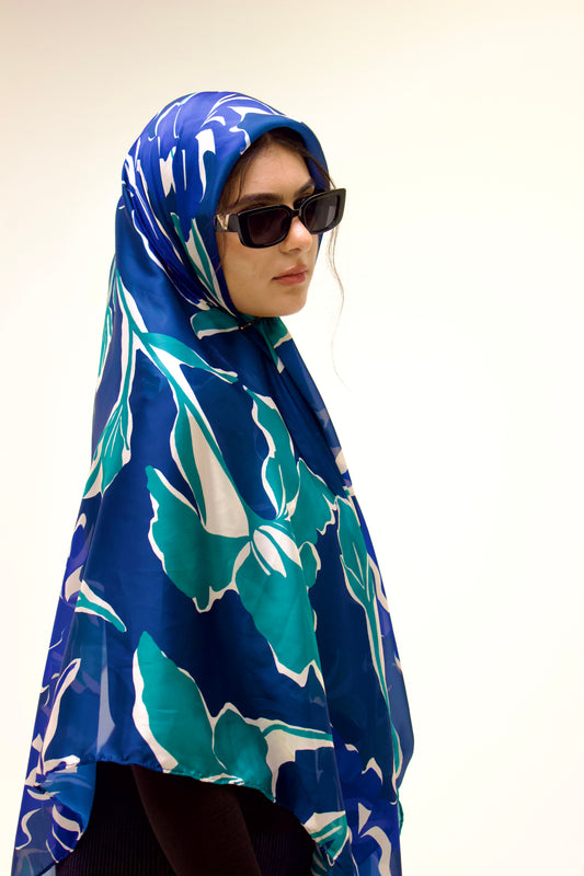 “Ocean Breeze” Satin Scarf
