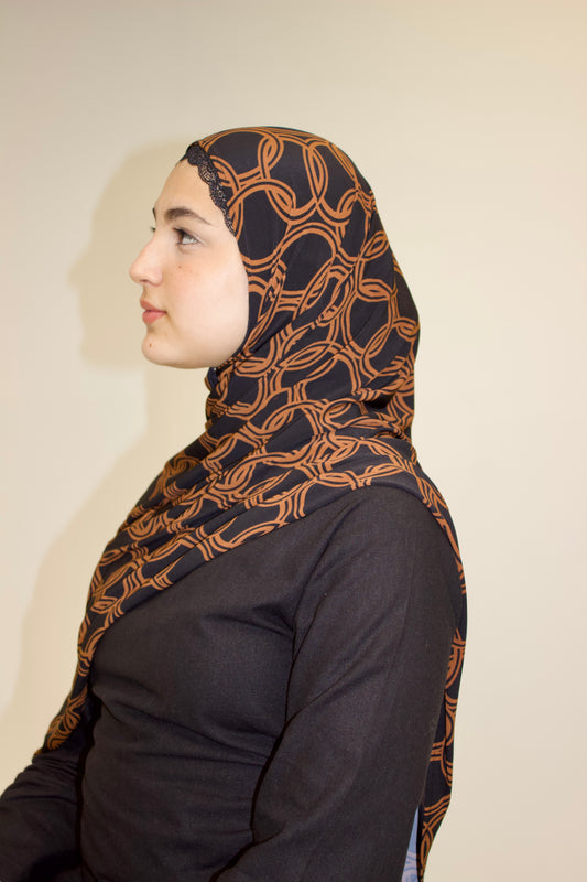 Chain Print Premium Jersey Scarf