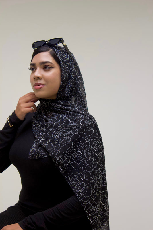 “Eclipse Florale” Scarf