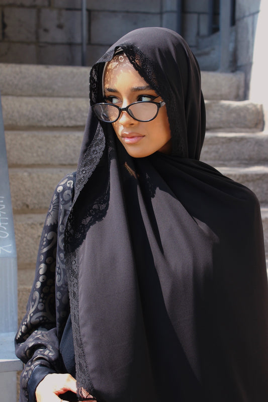Half-Lace Chiffon Scarf