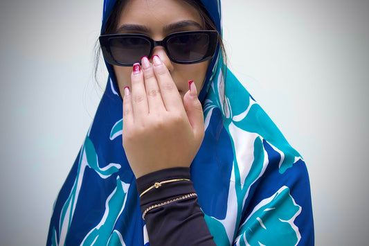 “Ocean Breeze” Satin Scarf