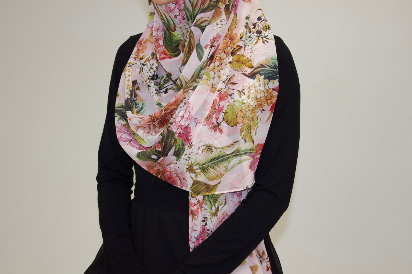 Pink Cottage Chiffon Scarf