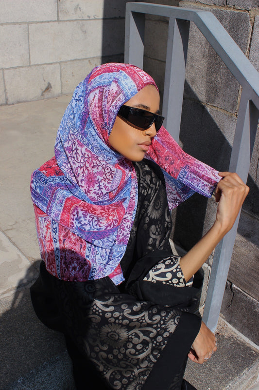 “Berry Blast” Crepe Scarf