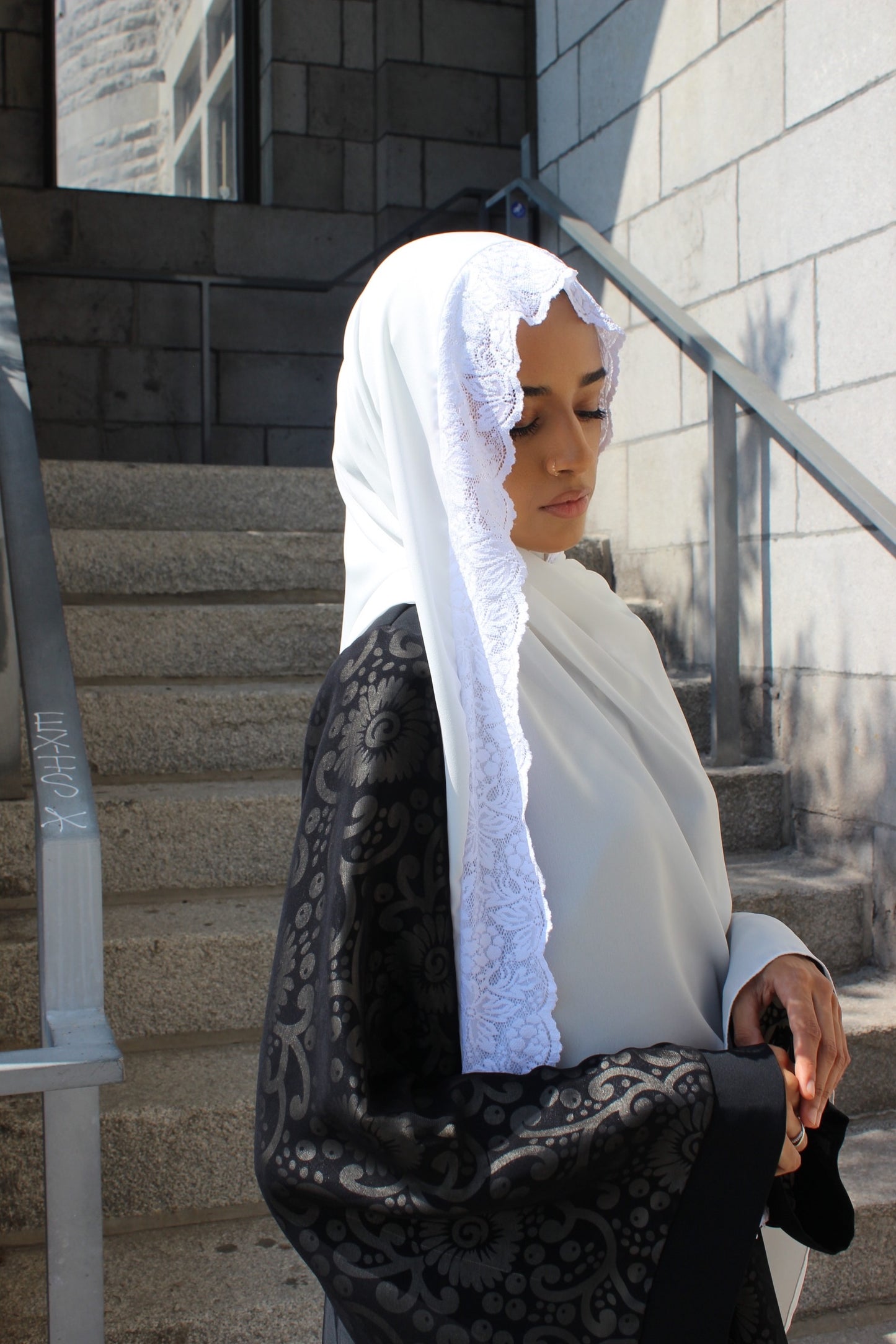 Half-Lace Chiffon Scarf