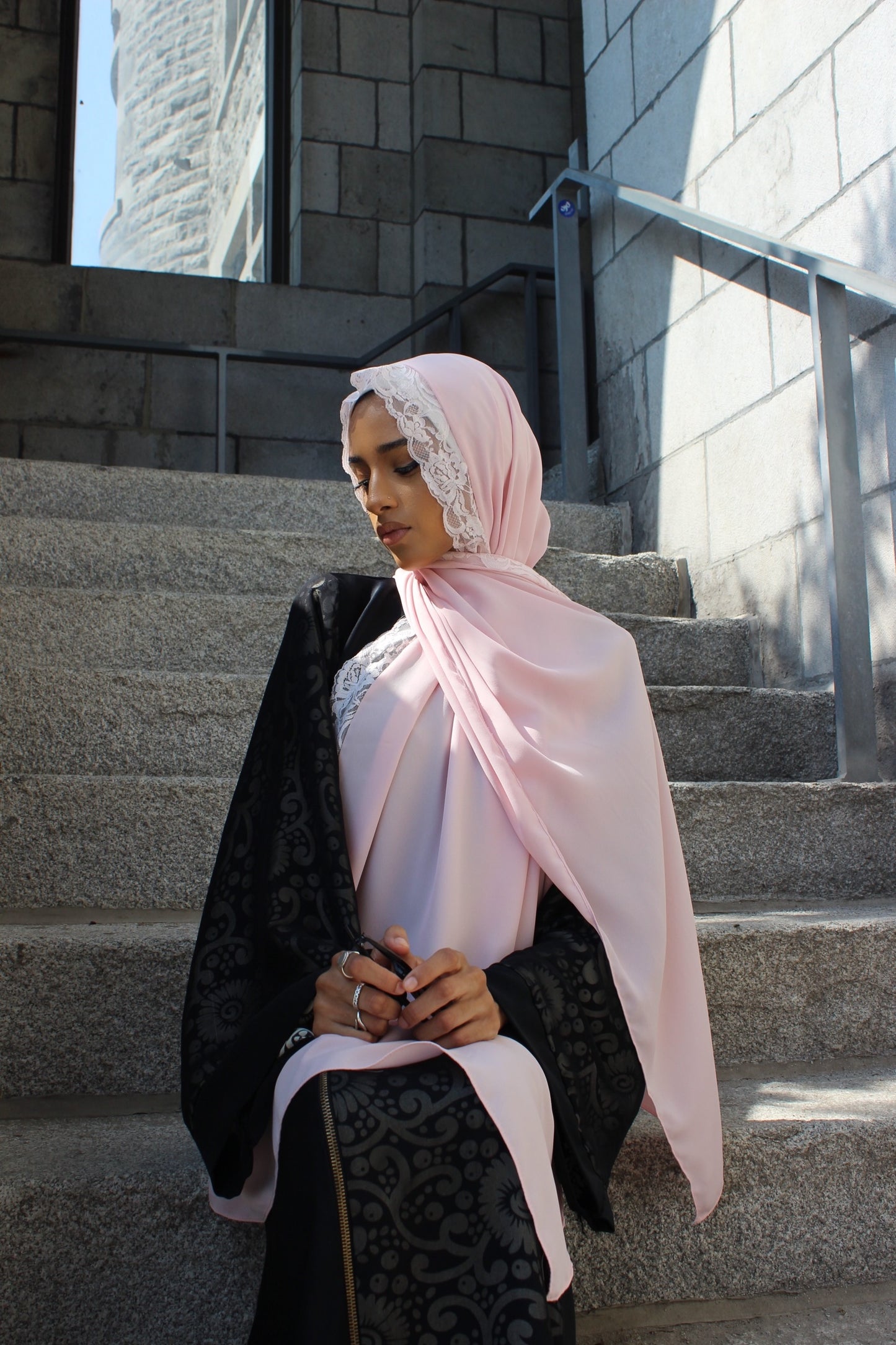Half-Lace Chiffon Scarf