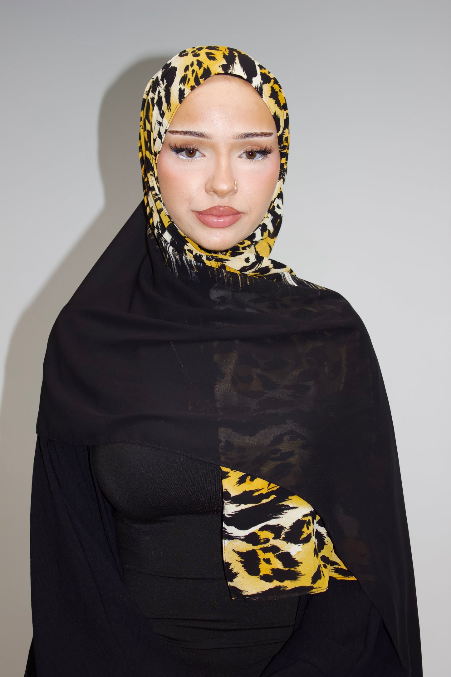 Tiger Printed Chiffon Scarf