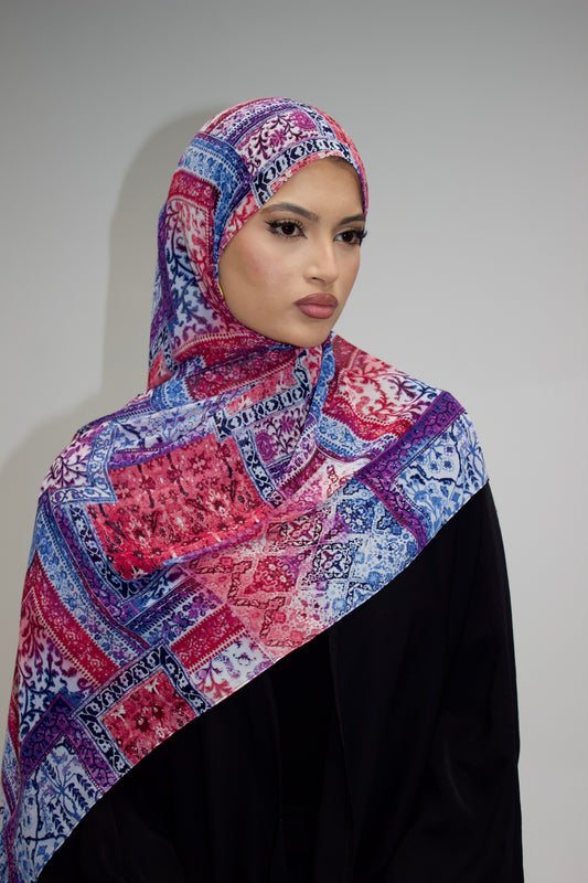 “Berry Blast” Crepe Scarf