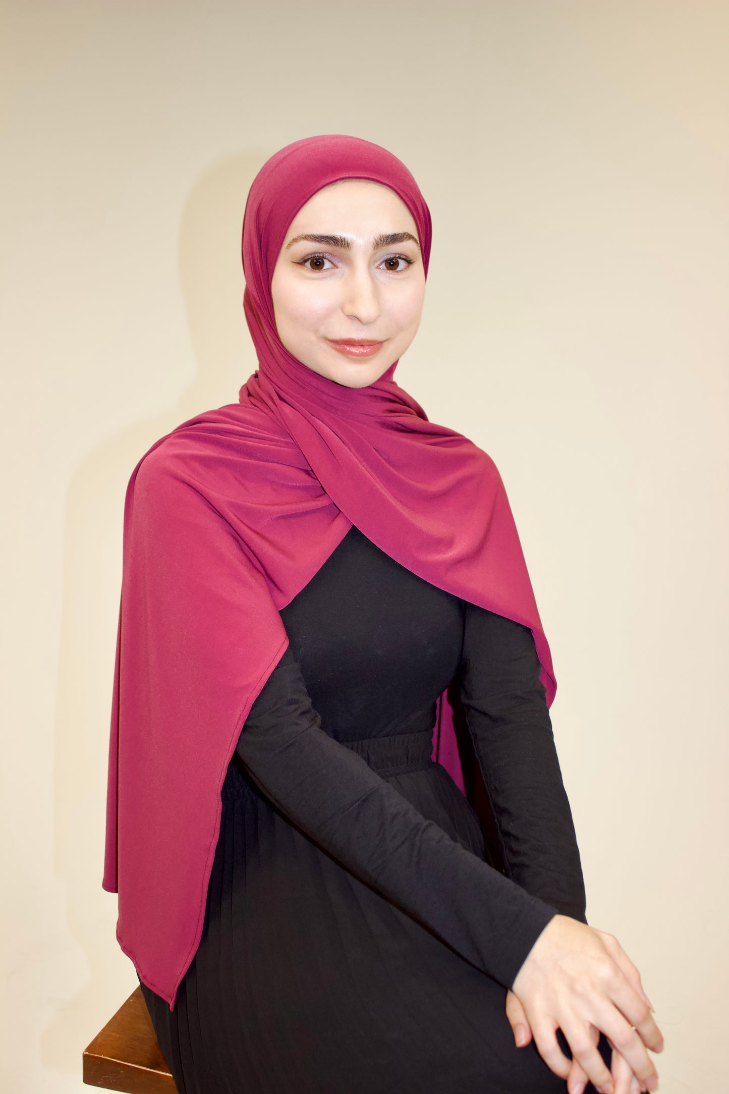 Burgundy Red Premium Jersey Scarf