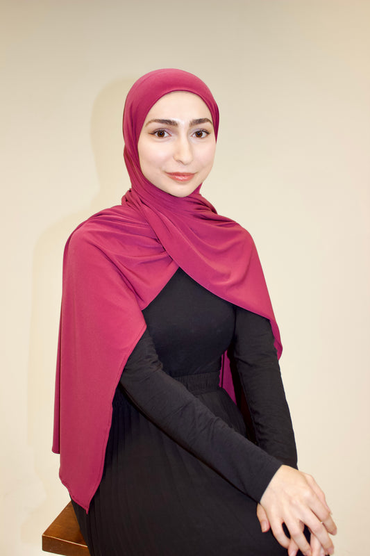 Burgundy Red Premium Jersey Scarf