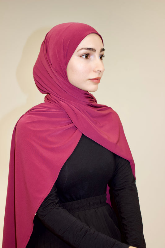 Burgundy Red Premium Jersey Scarf