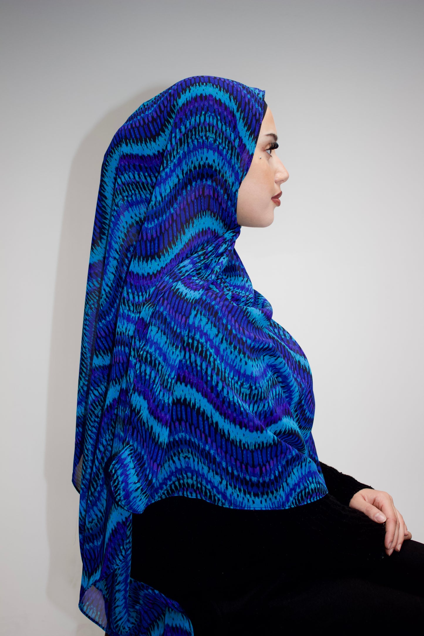 “Winter Aura” Crepe Scarf