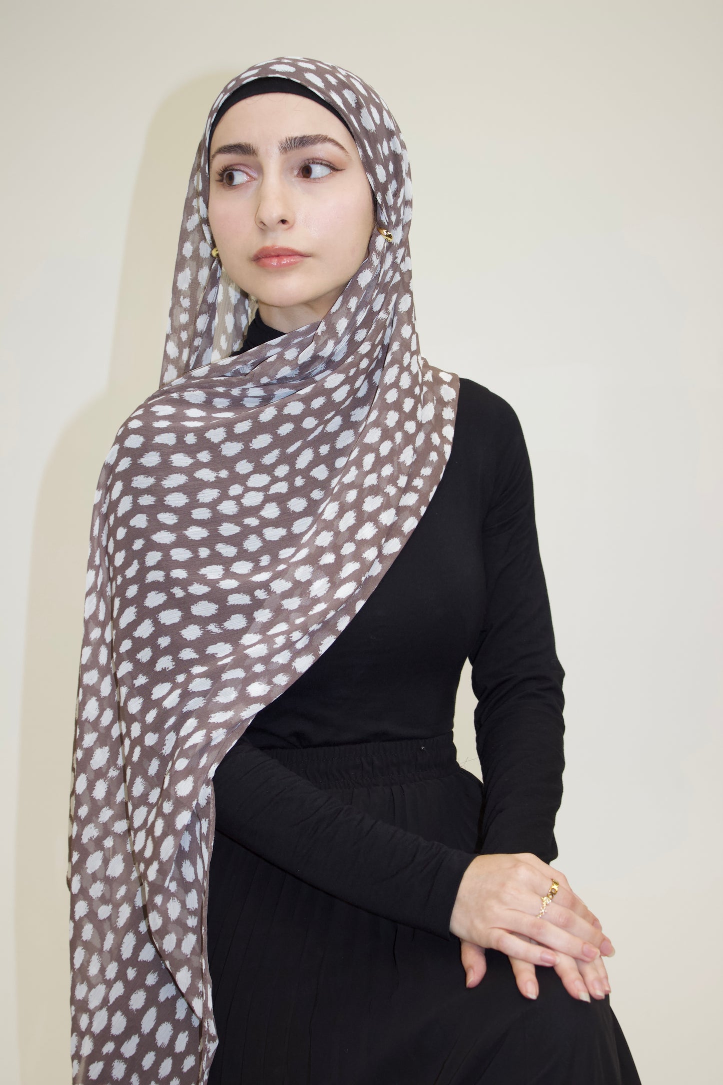 Bambi Print Chiffon Scarf
