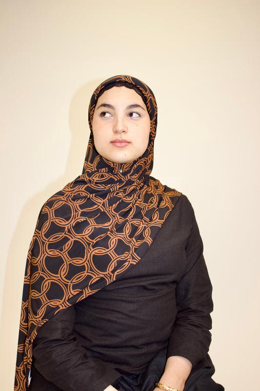 Chain Print Premium Jersey Scarf