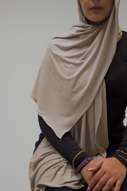 Beige Premium Jersey Scarf