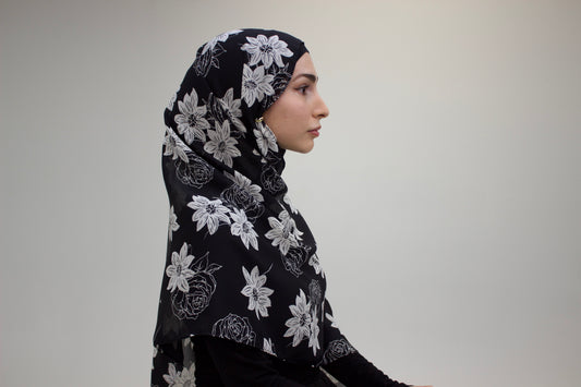 Mystical Daisy Chiffon Scarf