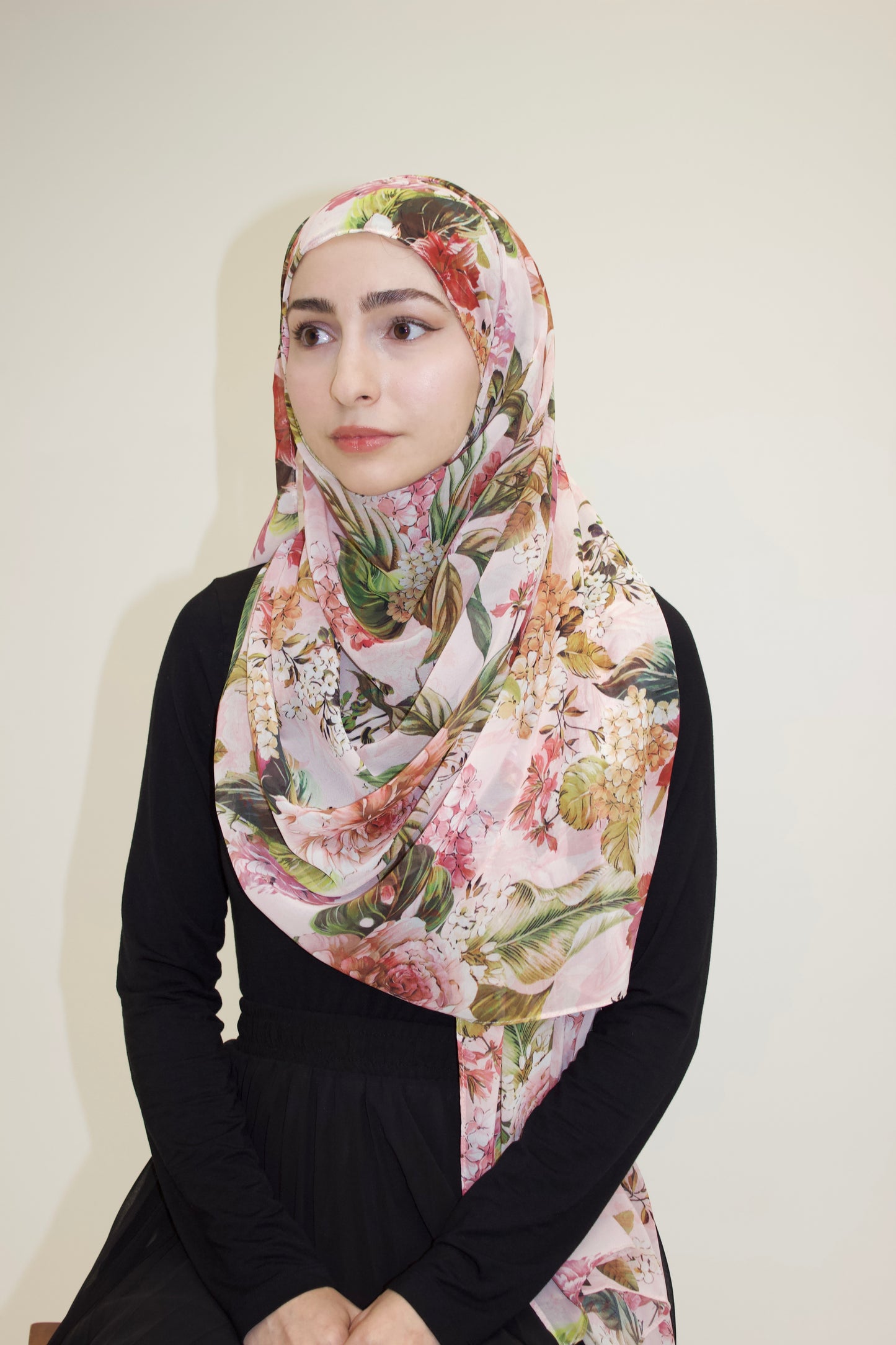 Pink Cottage Chiffon Scarf