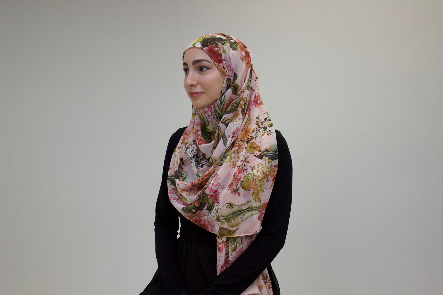 Pink Cottage Chiffon Scarf
