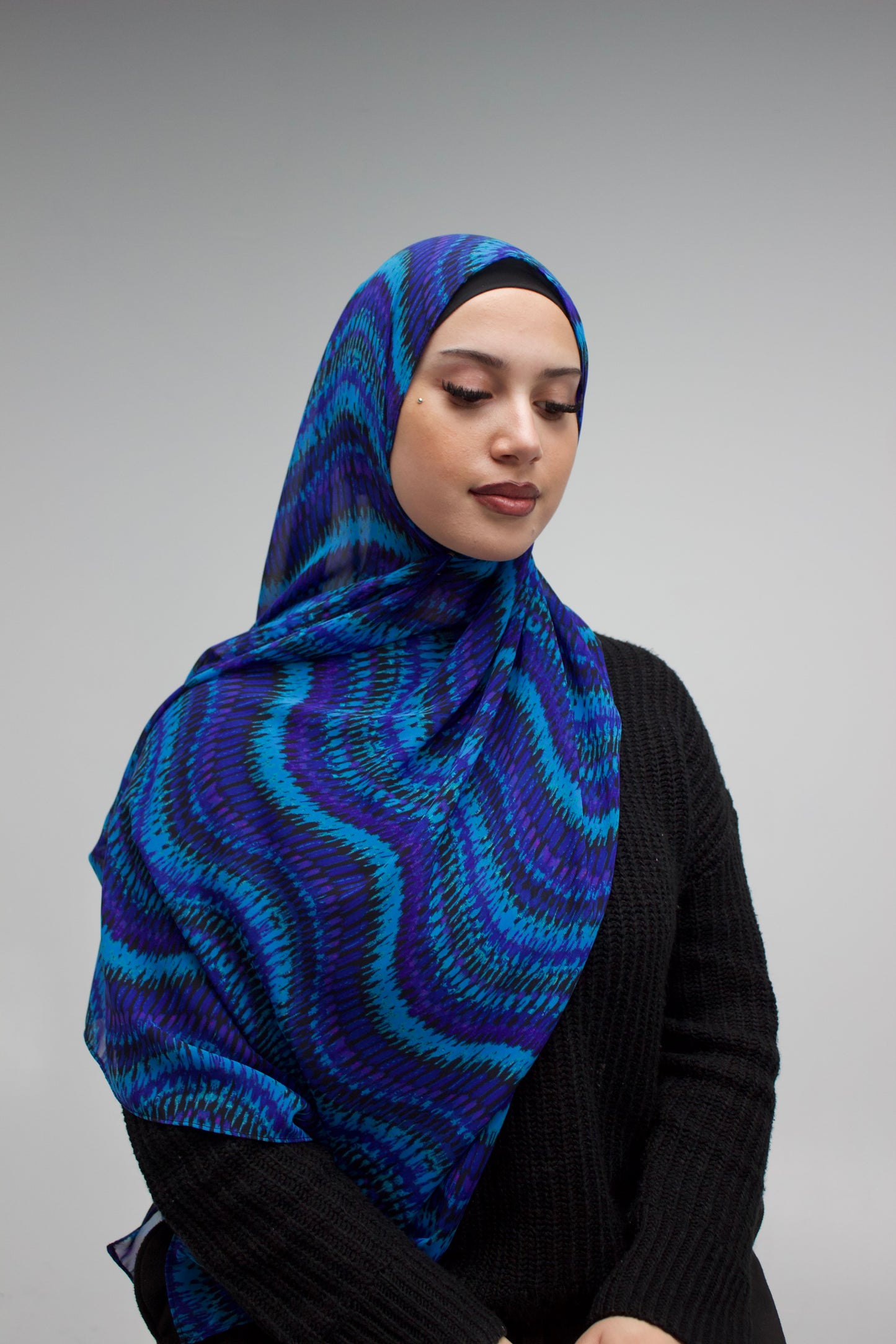 “Winter Aura” Crepe Scarf