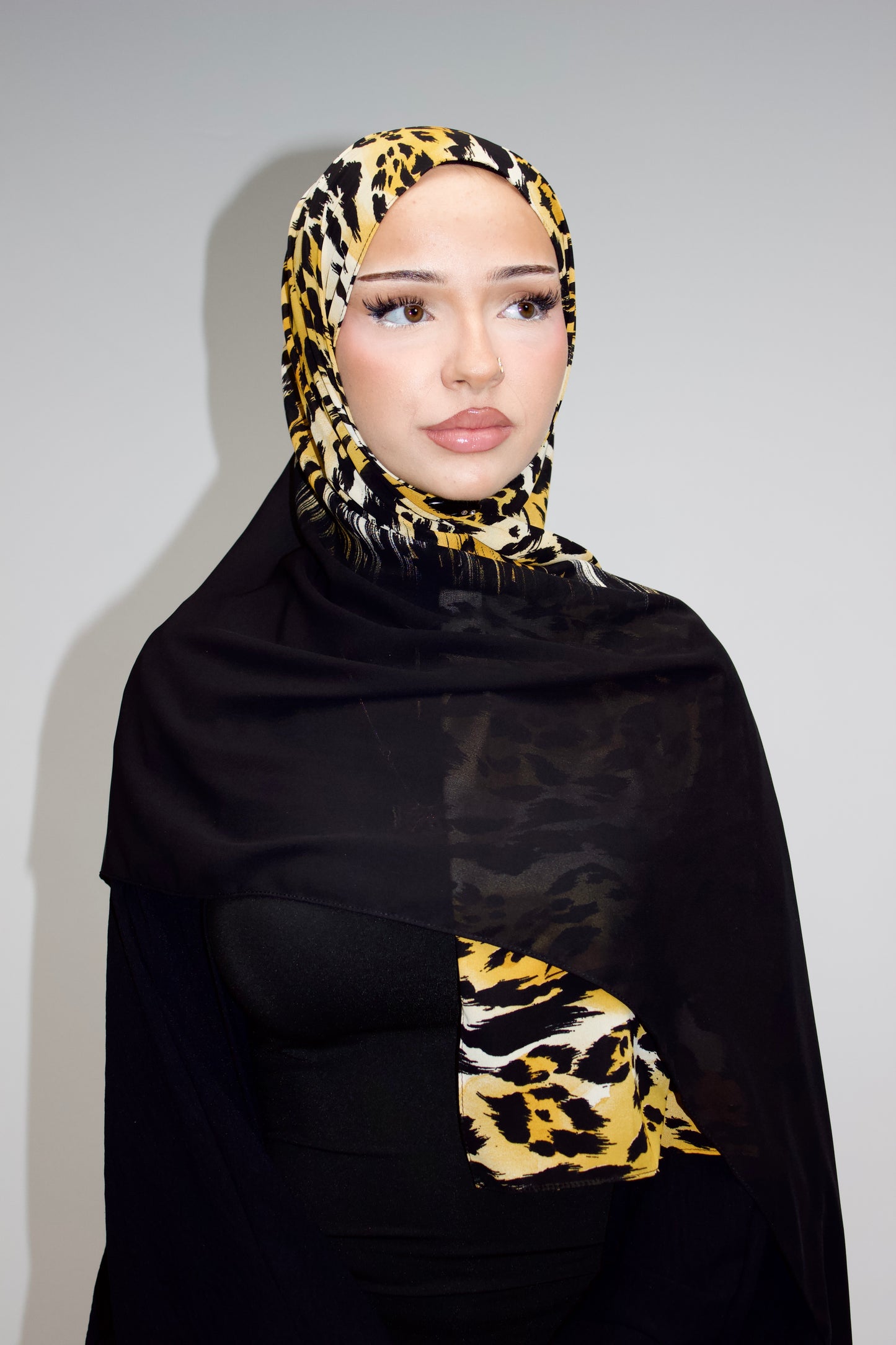 Tiger Printed Chiffon Scarf