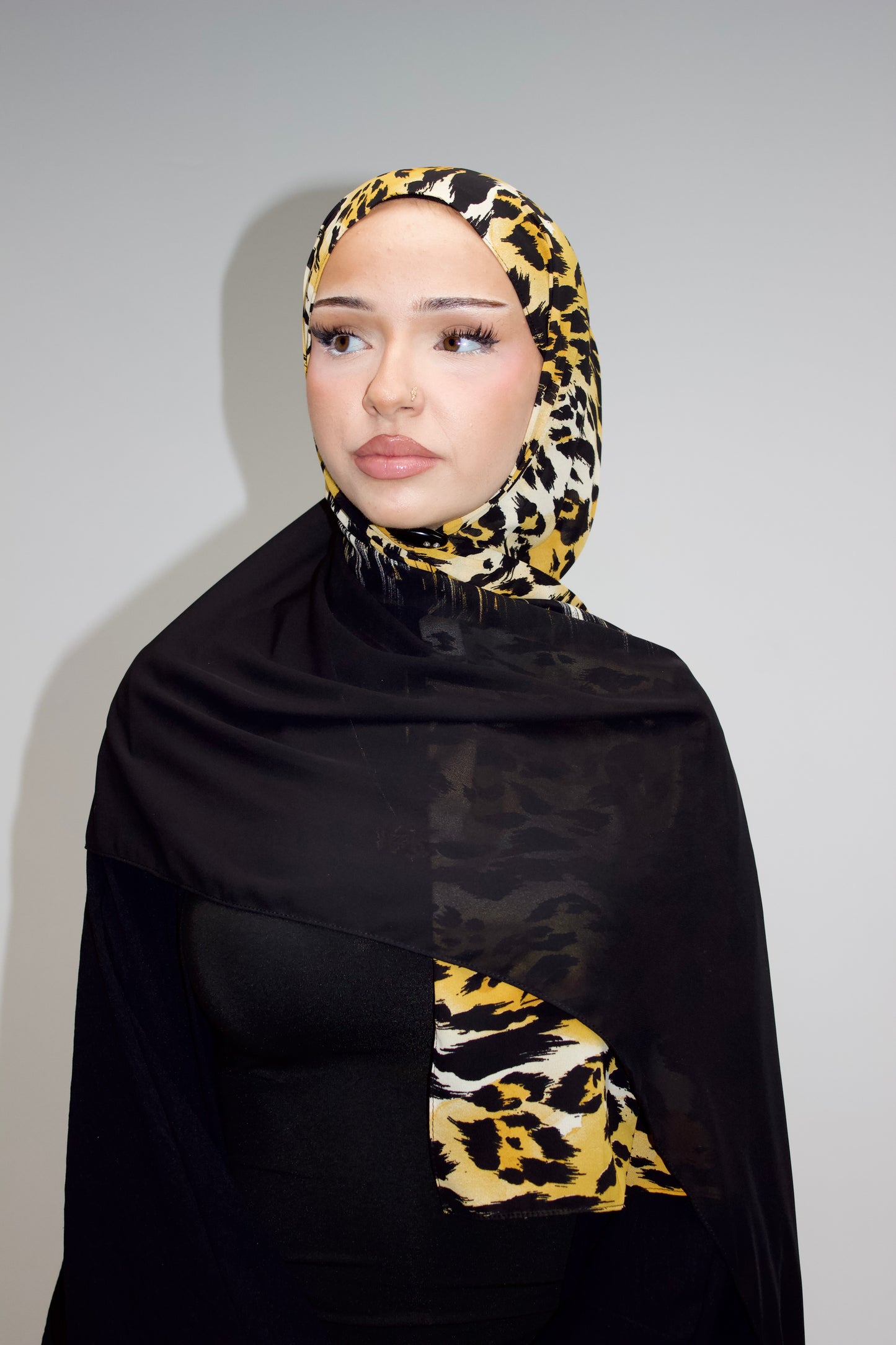 Tiger Printed Chiffon Scarf