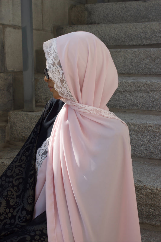 Half-Lace Chiffon Scarf