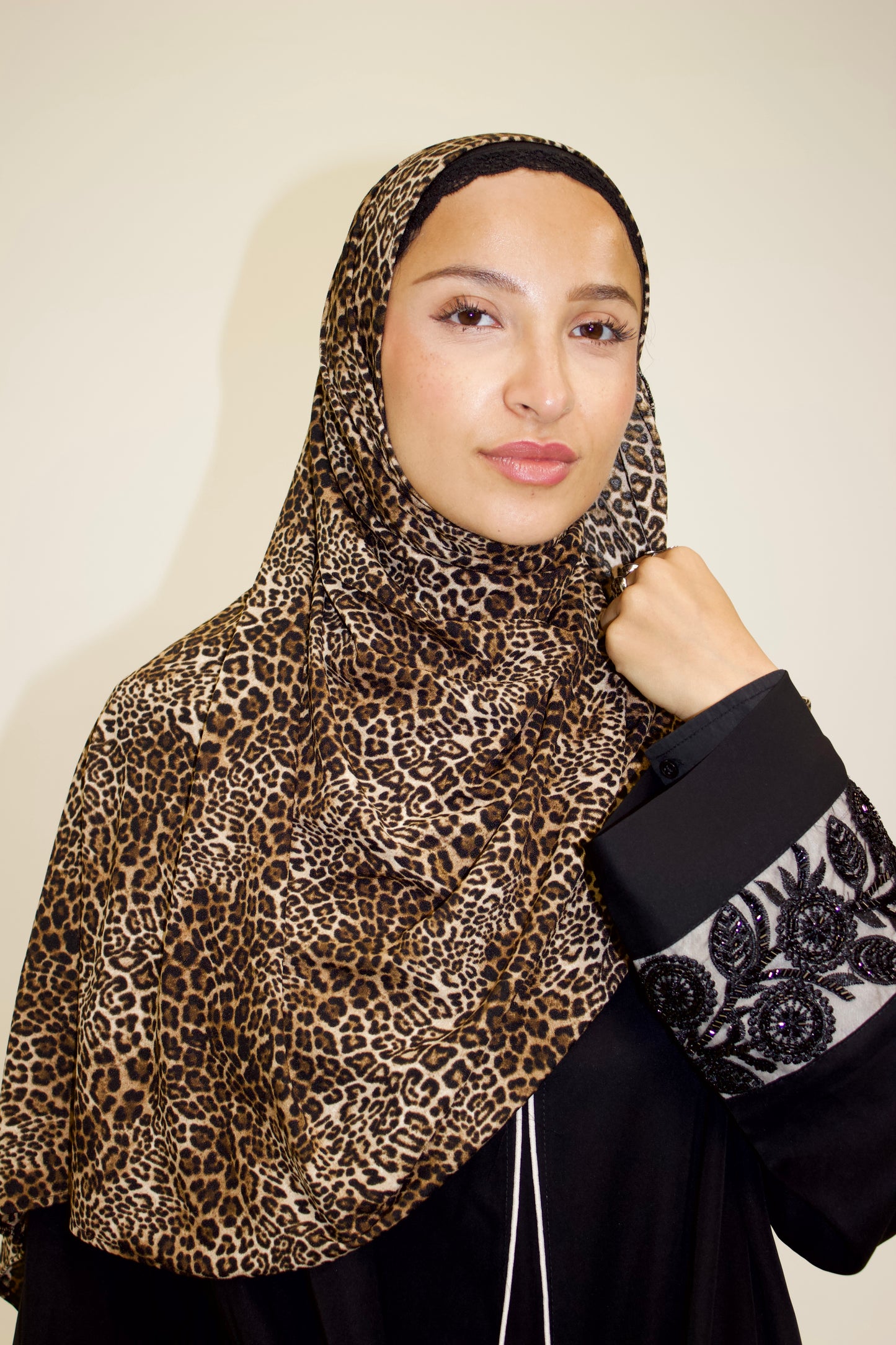 Cheetah Print Jersey Scarf