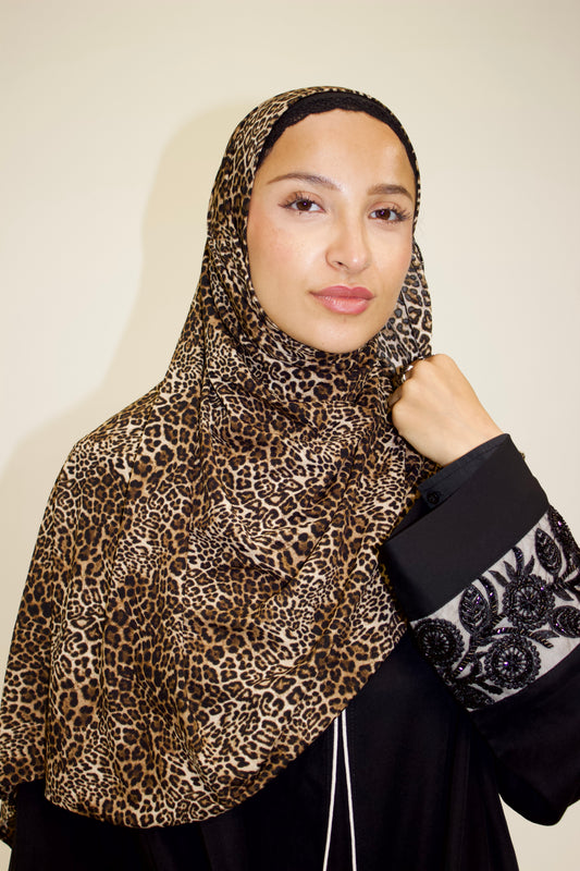 Cheetah Print Jersey Scarf