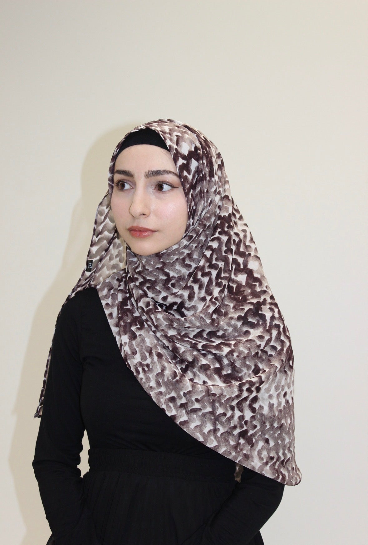 Bird Feather Chiffon Scarf