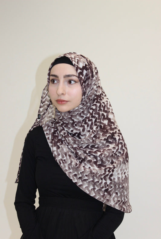 Bird Feather Chiffon Scarf