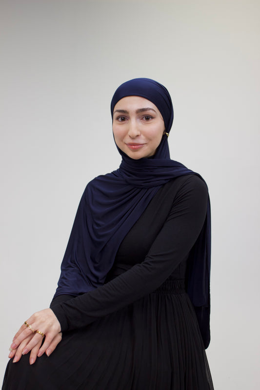 Navy Premium Jersey Scarf