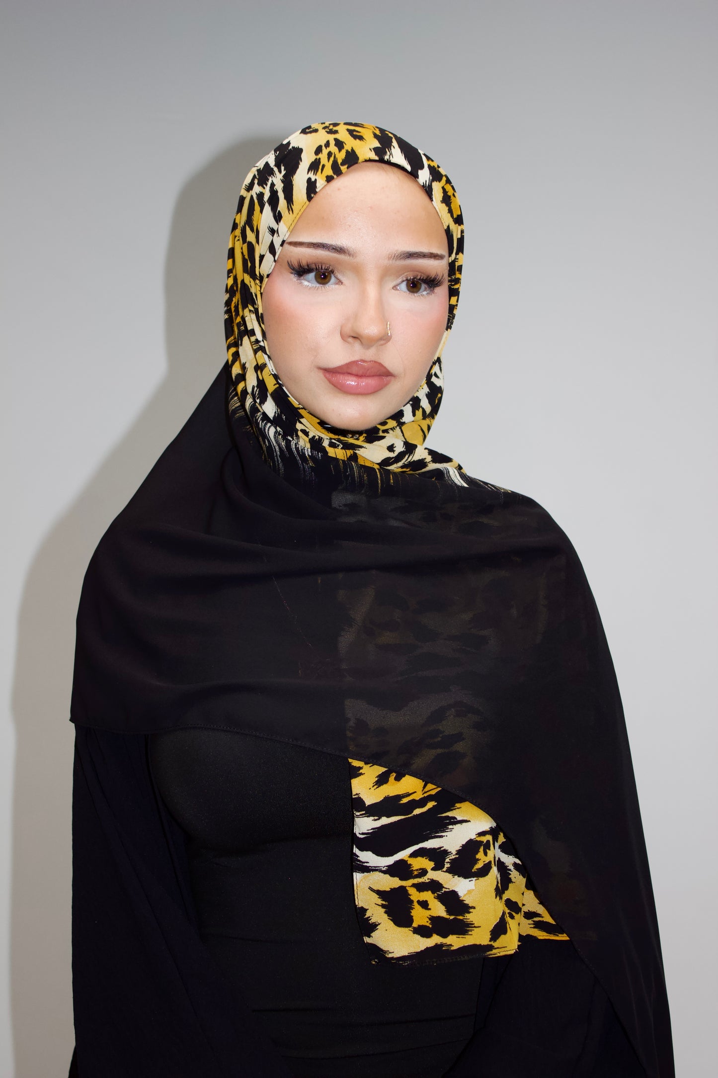 Tiger Printed Chiffon Scarf